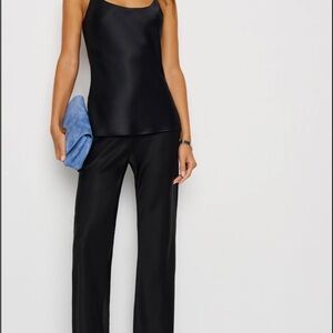 Reformation Black Wide Leg Pants